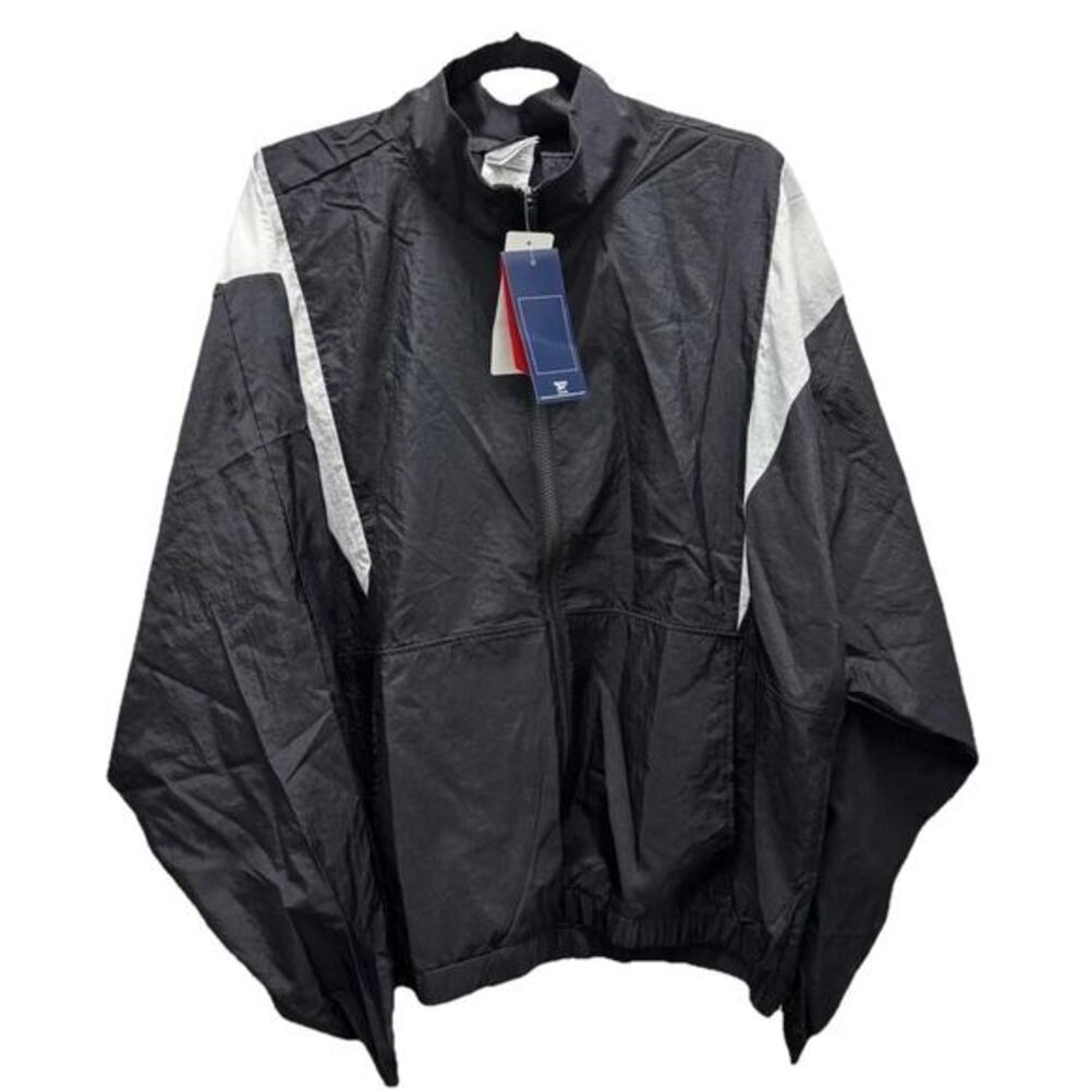 NWT Reebok Women Plus Size Track Jacket US 2X 18-20W Black White